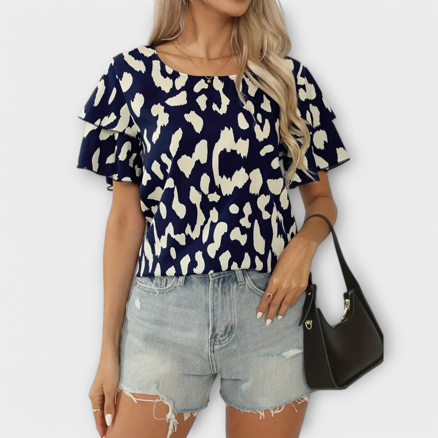 Evelyn - Casual Round Neck Blouse