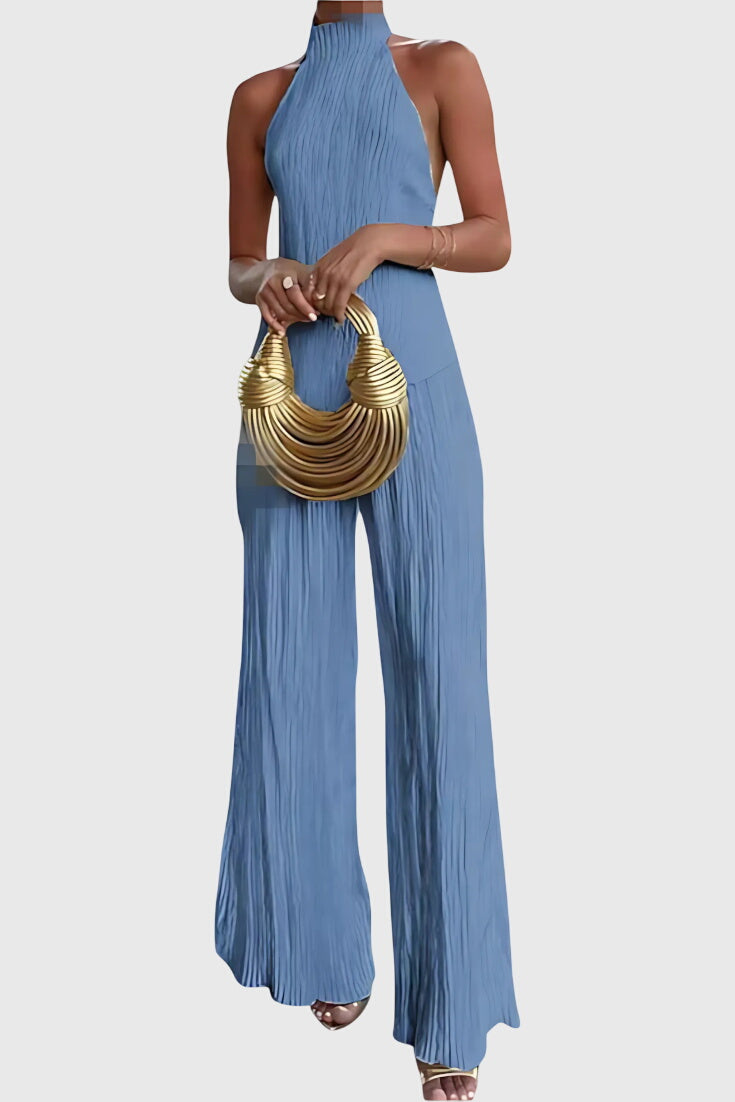 Elegant Pillarika Set with Asymmetrical Top and Flowing Pants