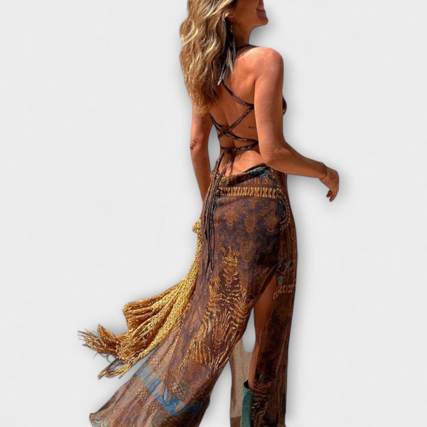 Fee - One-of-a-Kind Midi Dress with Cowl Neck