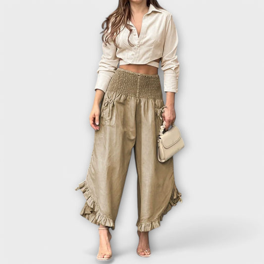Jaya - Stylish Casual Linen Pants with Trendy Pleats
