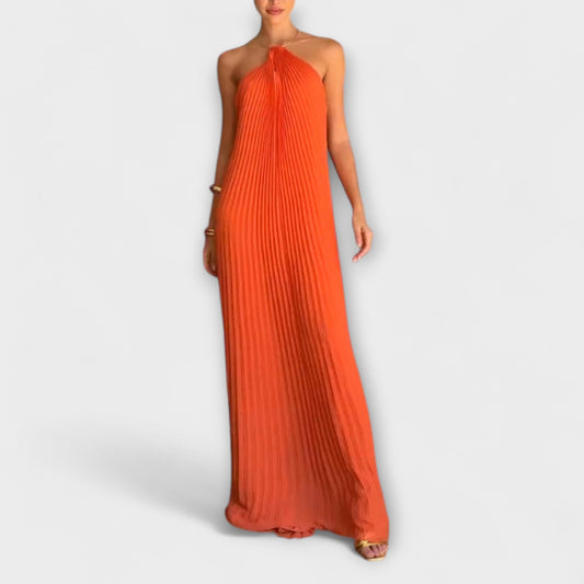 Poppy - Chic Dress with Pleated Neckline