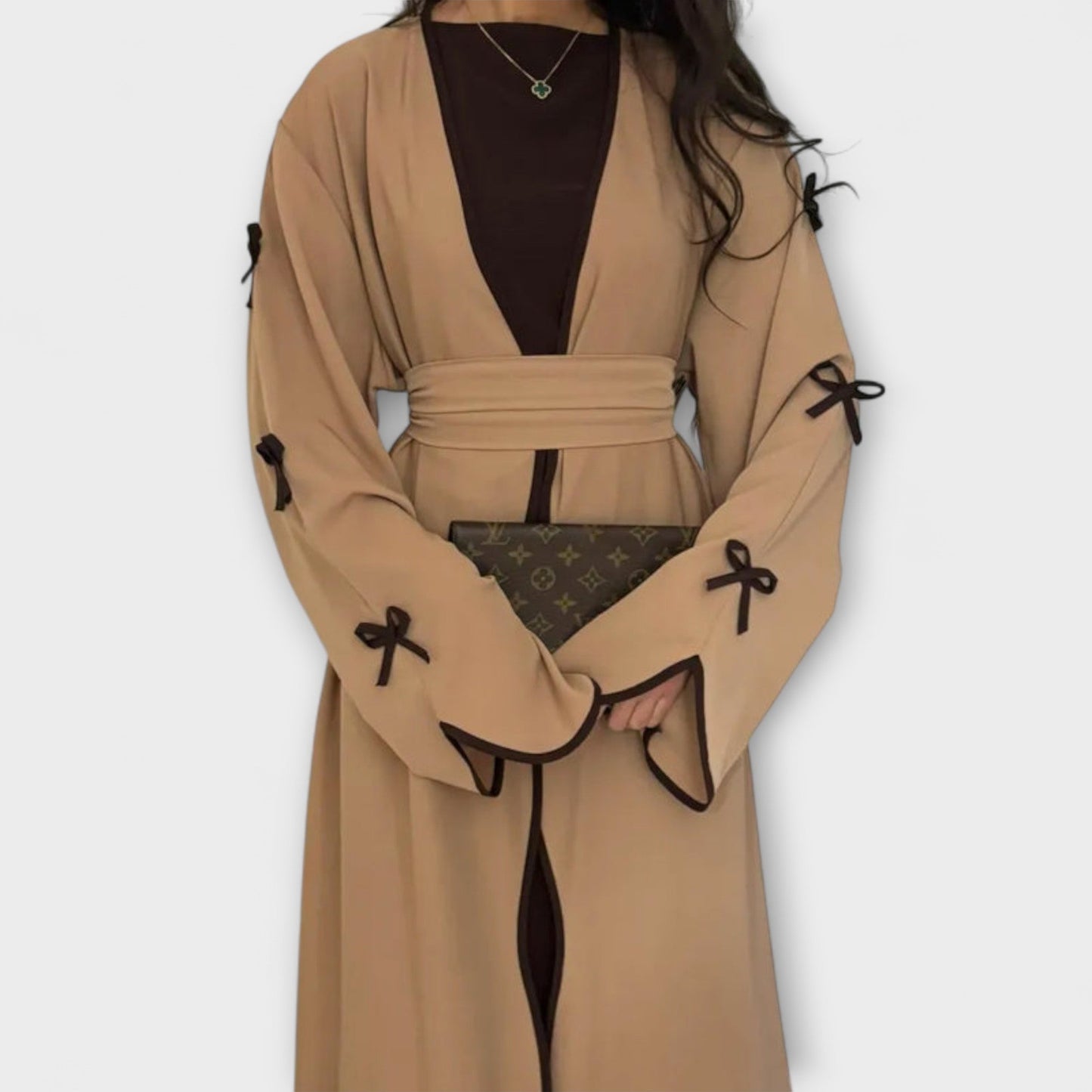 Jasmin - Chic Cardigan and Dress Set with Bow Detail