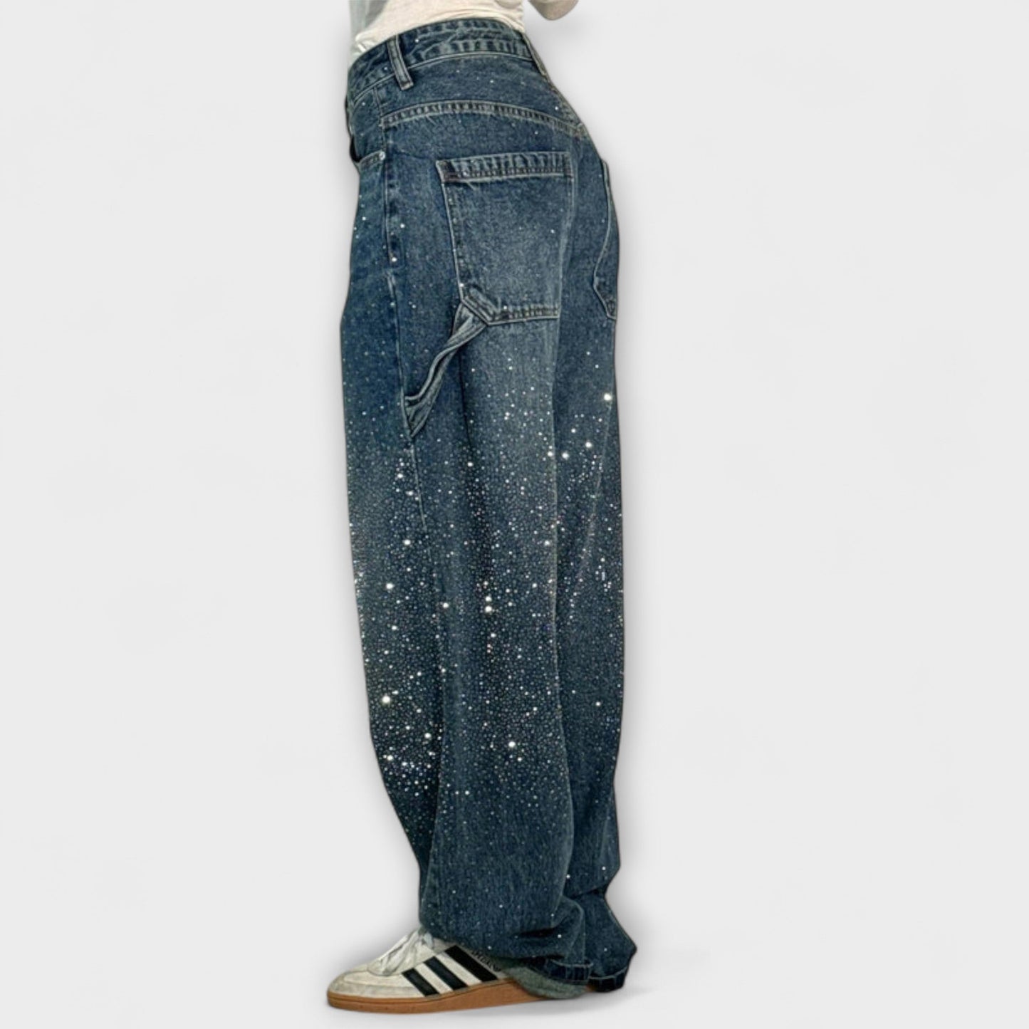 Fable - Balloon Carpenter Style Shine Denim Jeans