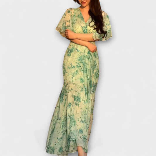 Lana - Chic Floral V-Neck Dress