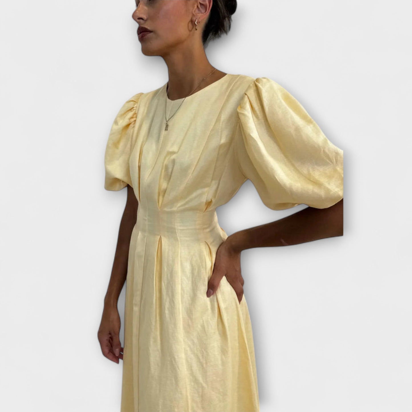Josephine - Light Yellow Maxi Dress with Breezy Design