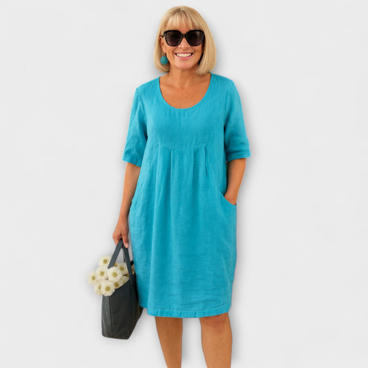 Marley - Casual Linen Dress with Pockets