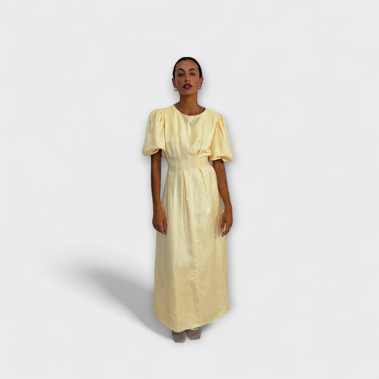 Josephine - Light Yellow Maxi Dress with Breezy Design