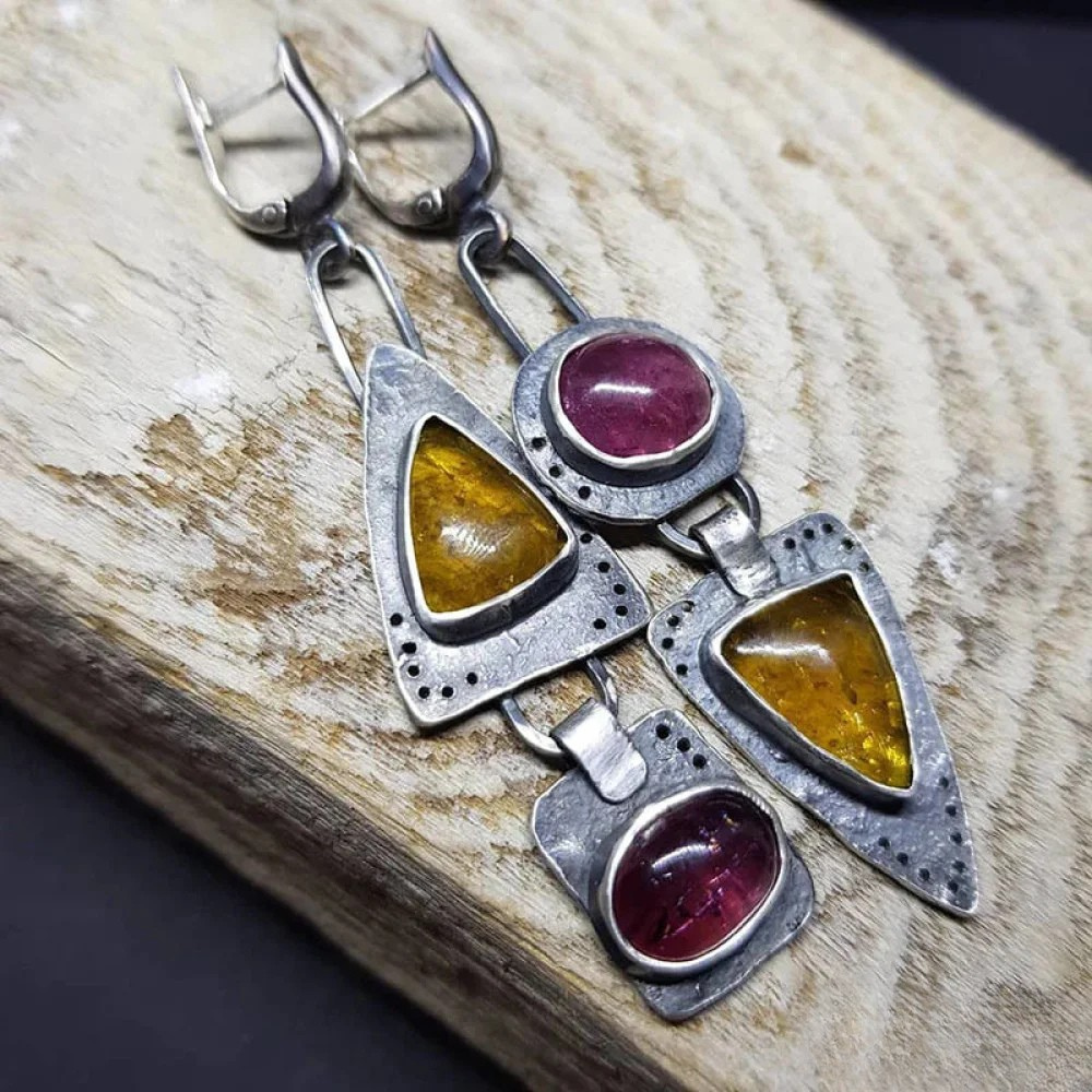 Retro Triangle Geometric Earrings
