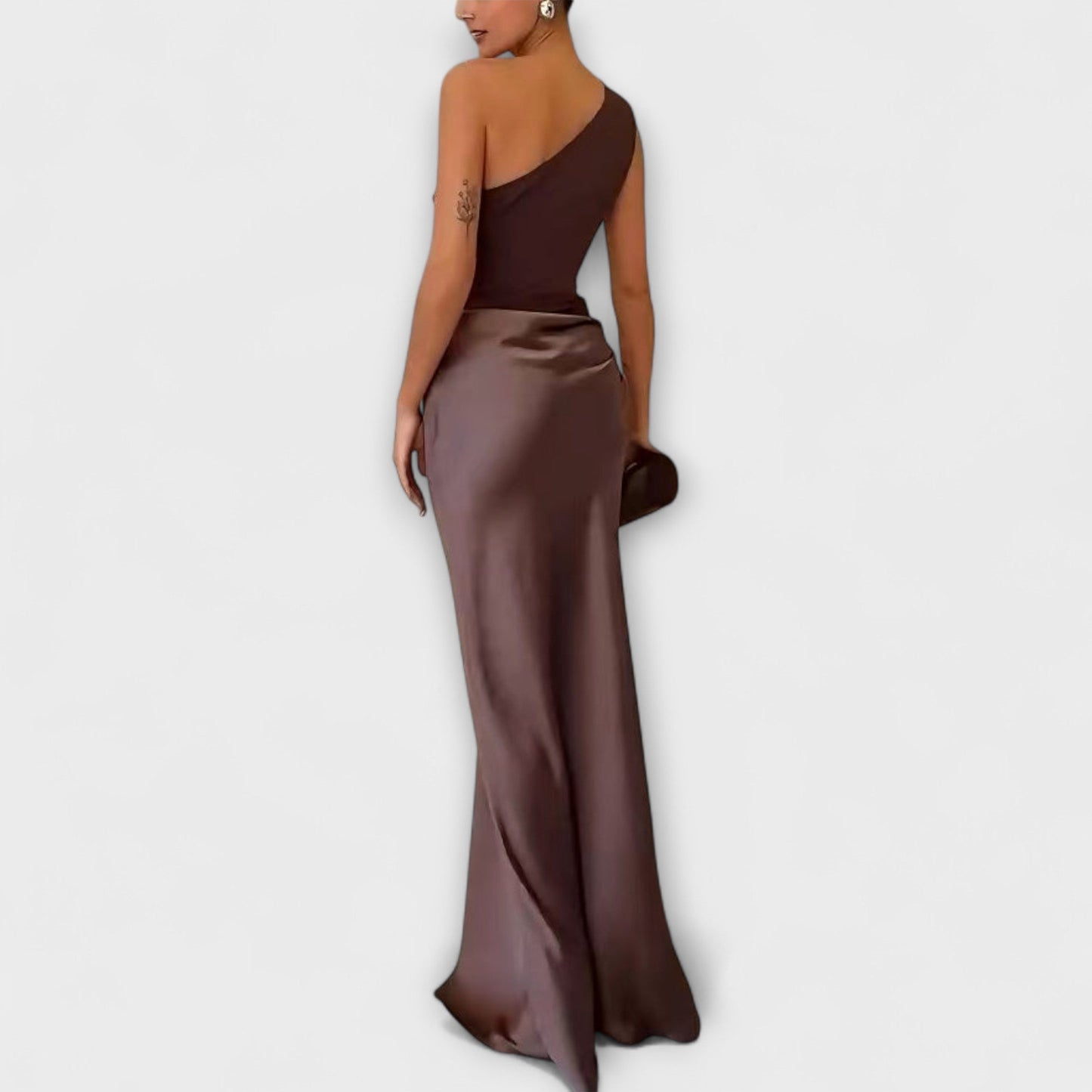 Chic One-Shoulder Pleated Maxi Dress