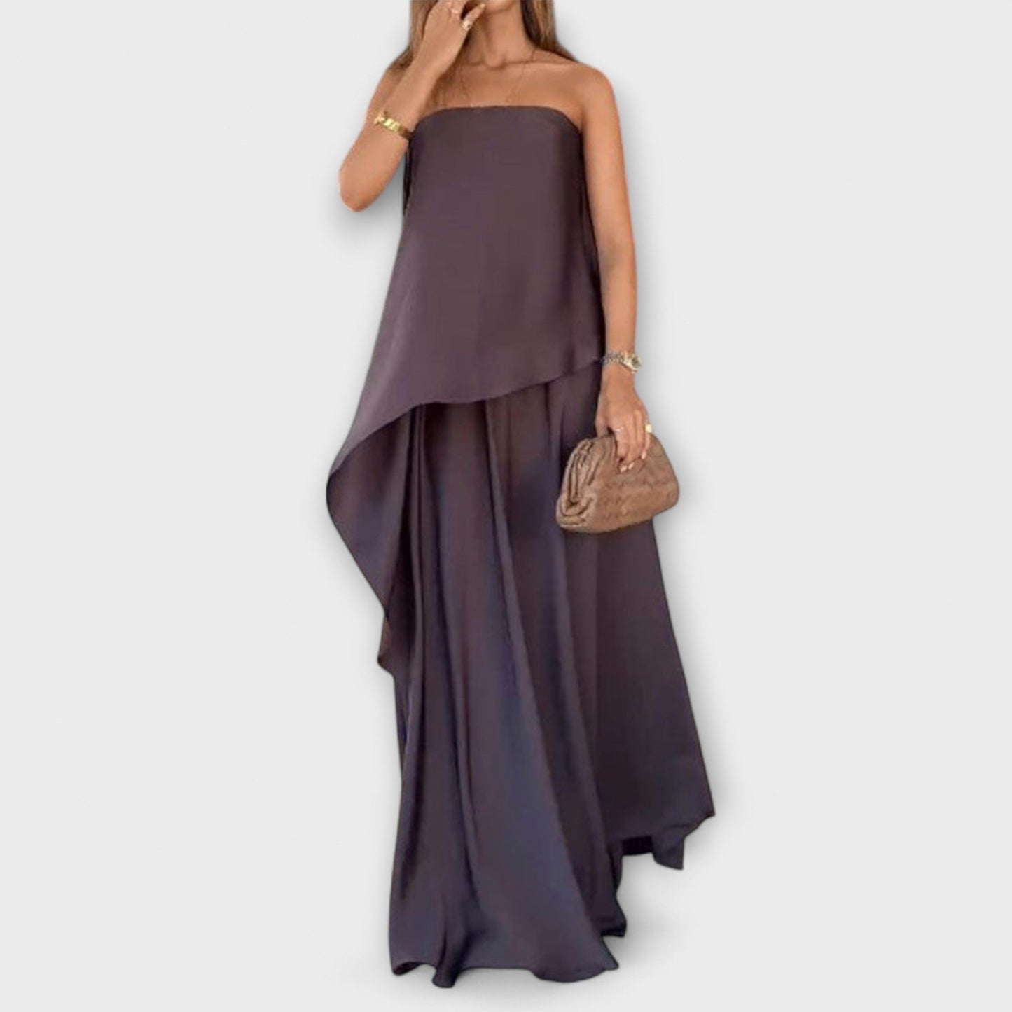 Ruby - Stylish Sleeveless Bandeau Top and Skirt Set
