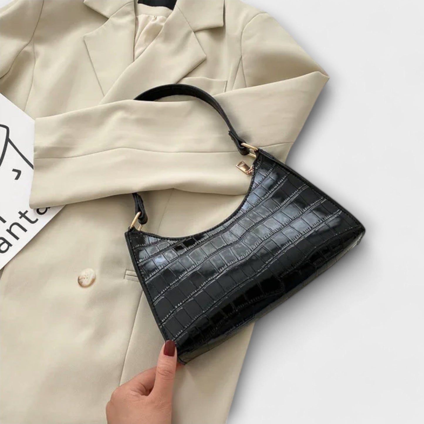 Lora - Glossy Leather Bag