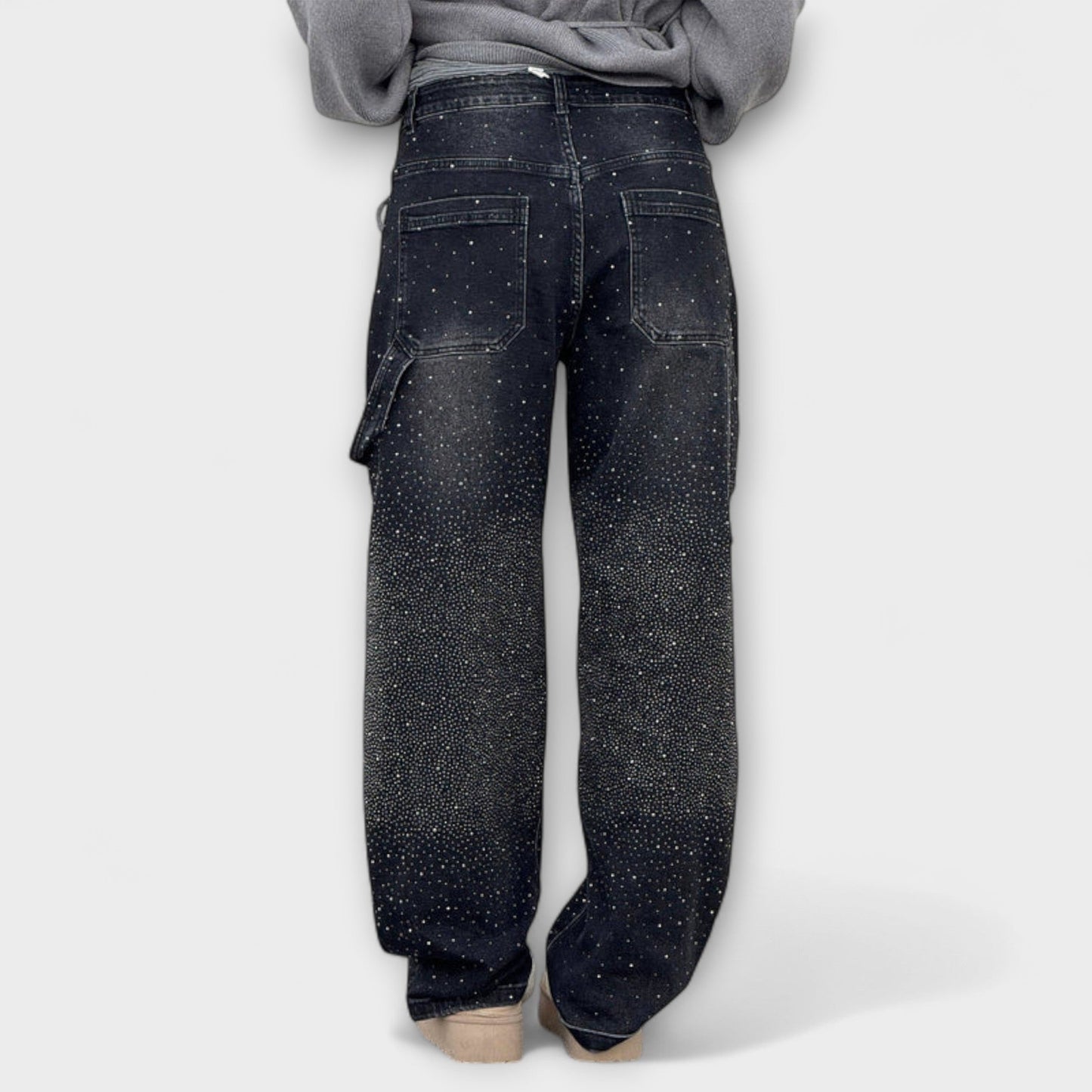 Fable - Balloon Carpenter Style Shine Denim Jeans