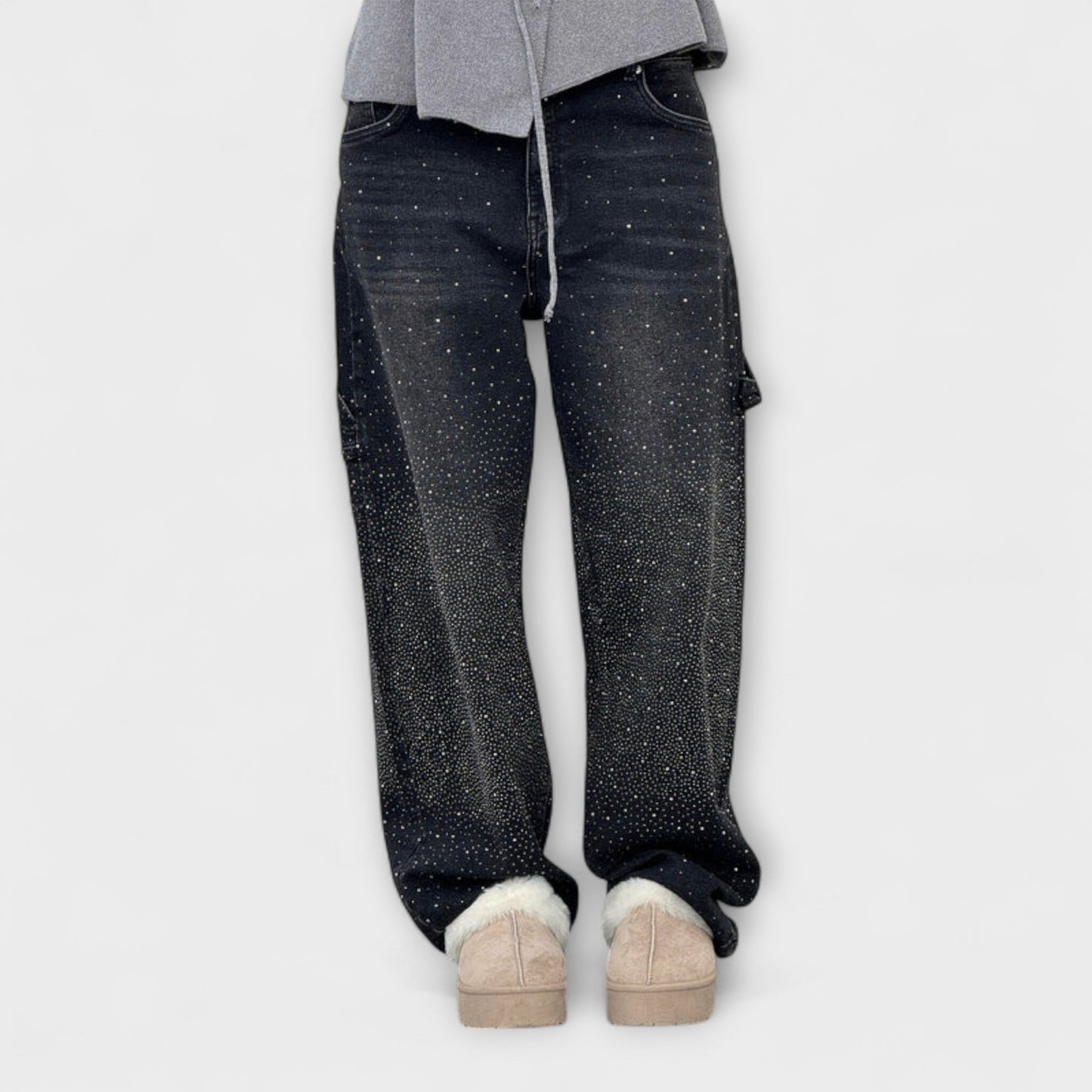Fable - Balloon Carpenter Style Shine Denim Jeans