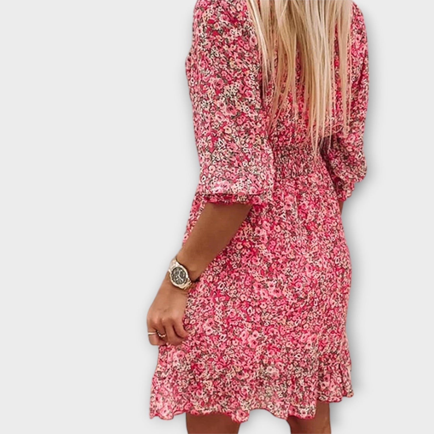 Women's Floral Puff Sleeve Dress