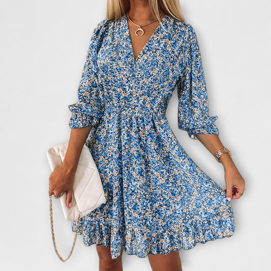 Women's Floral Puff Sleeve Dress