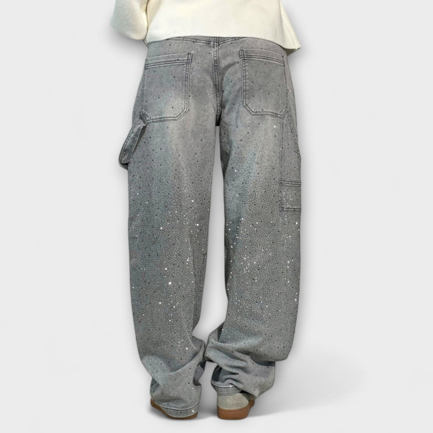 Fable - Balloon Carpenter Style Shine Denim Jeans