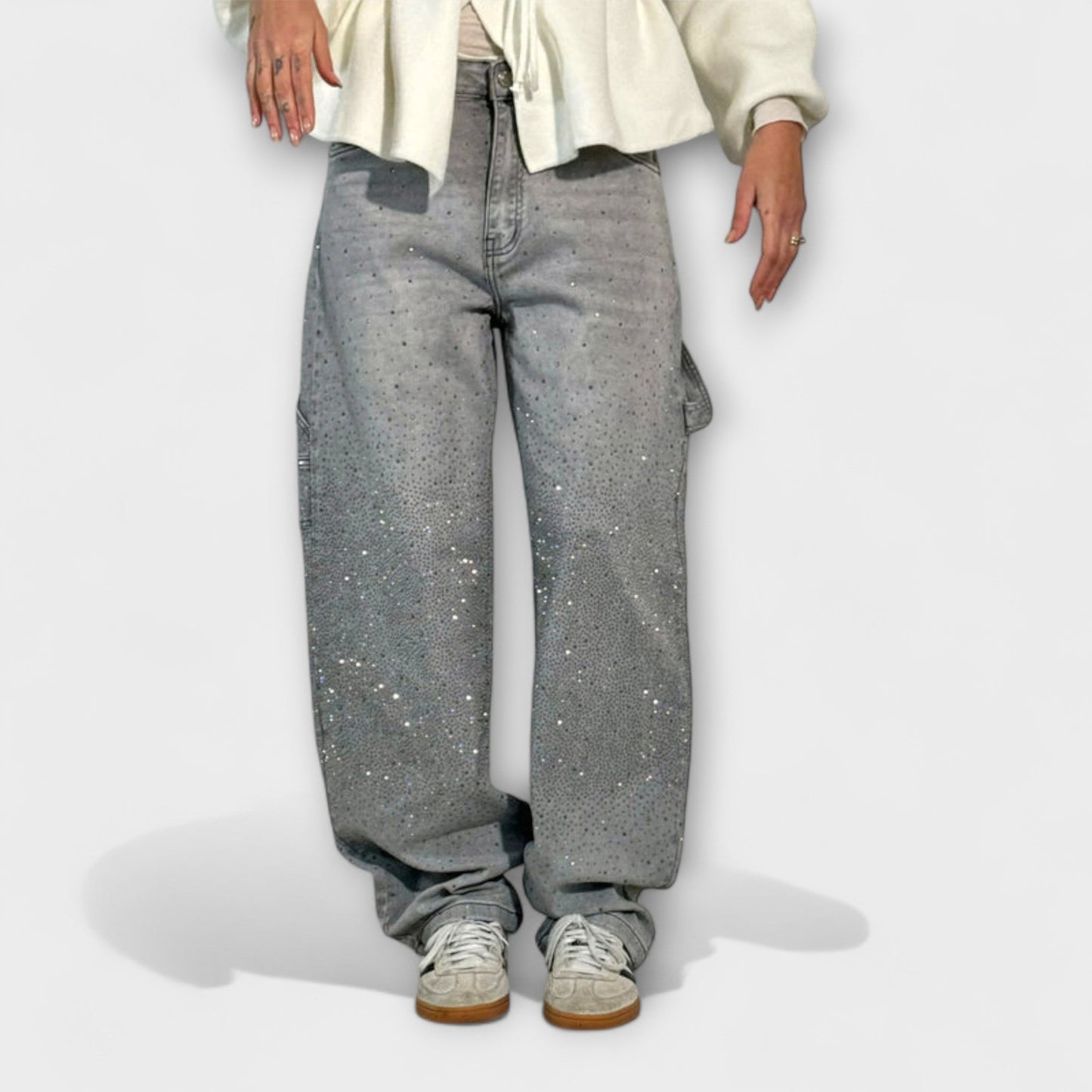 Fable - Balloon Carpenter Style Shine Denim Jeans