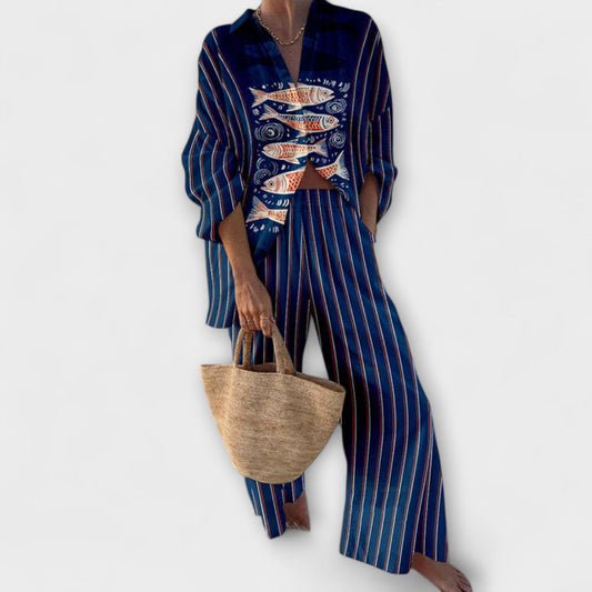 Zairine - Blue Koi Pattern Set