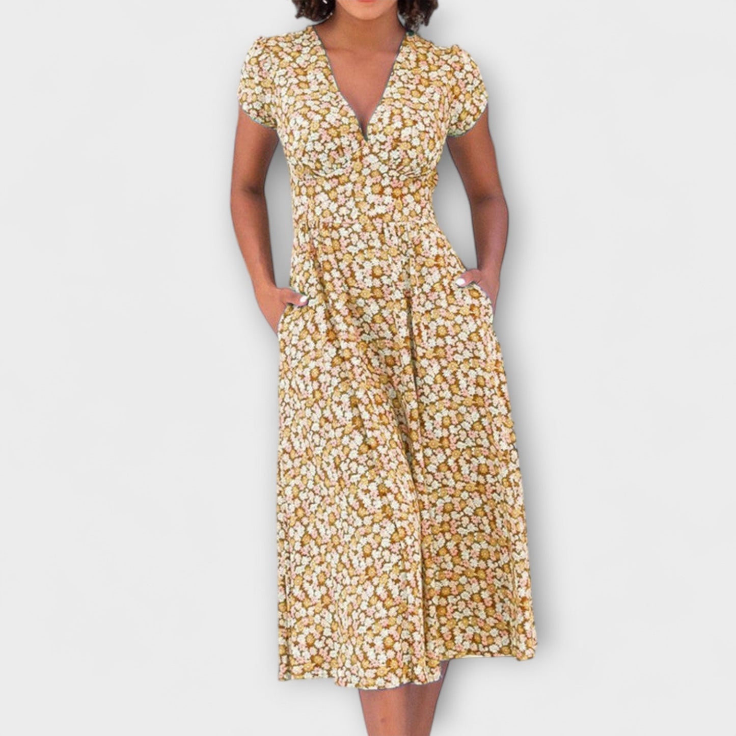 Fienna - Midi Dress with Button Front