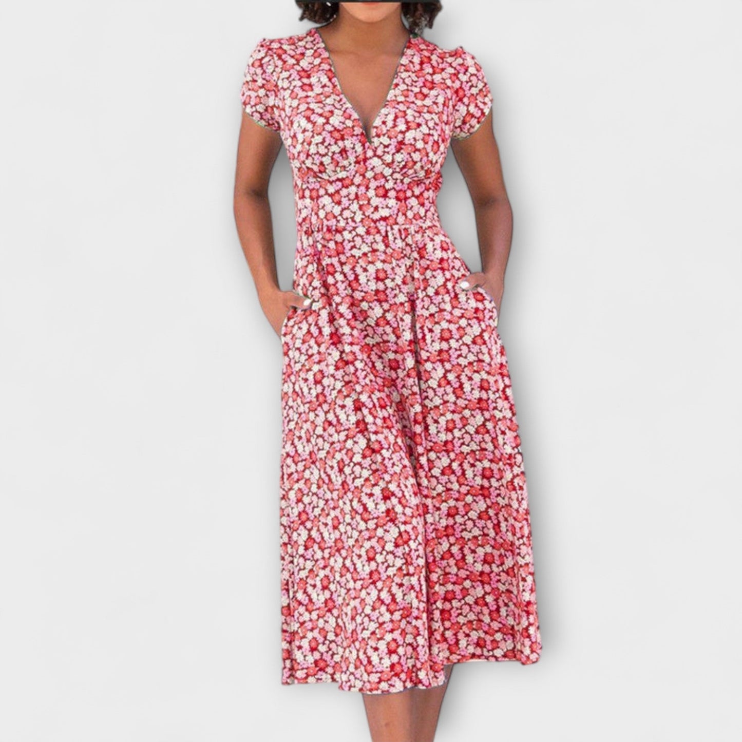 Fienna - Midi Dress with Button Front