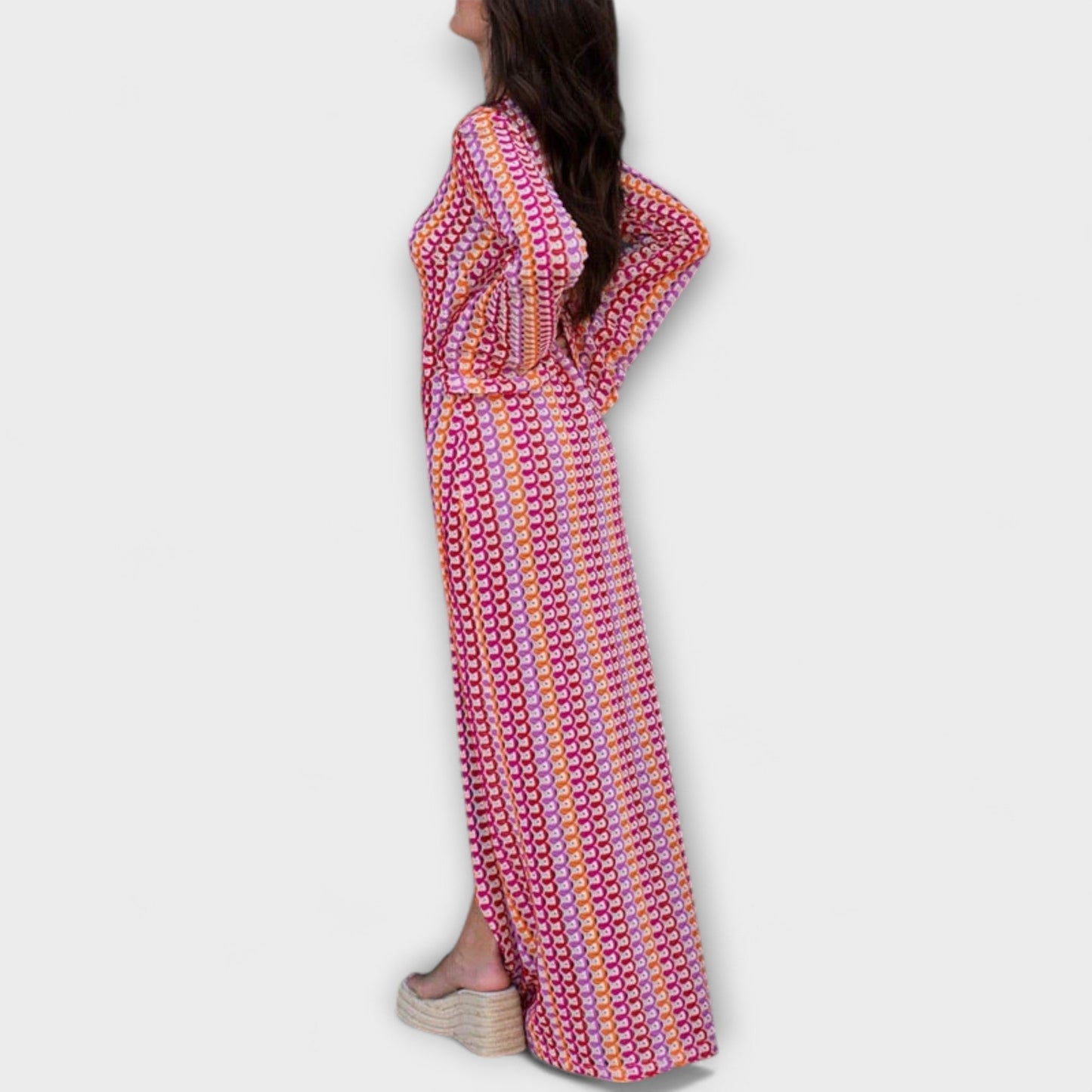 Elina – Maxi Dress with V-Neck and Vacation Vibes