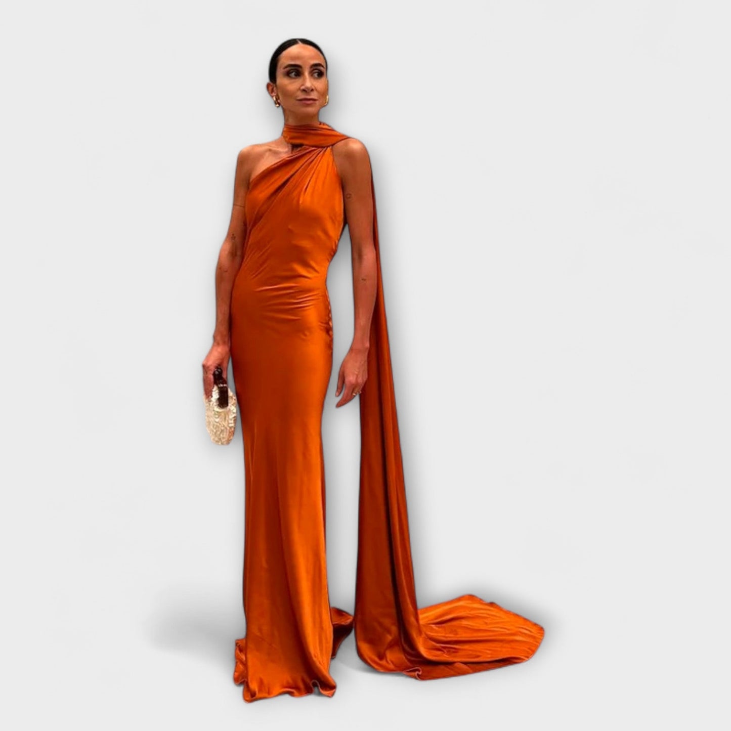 Stylish Off-Shoulder Halter Maxi Dress