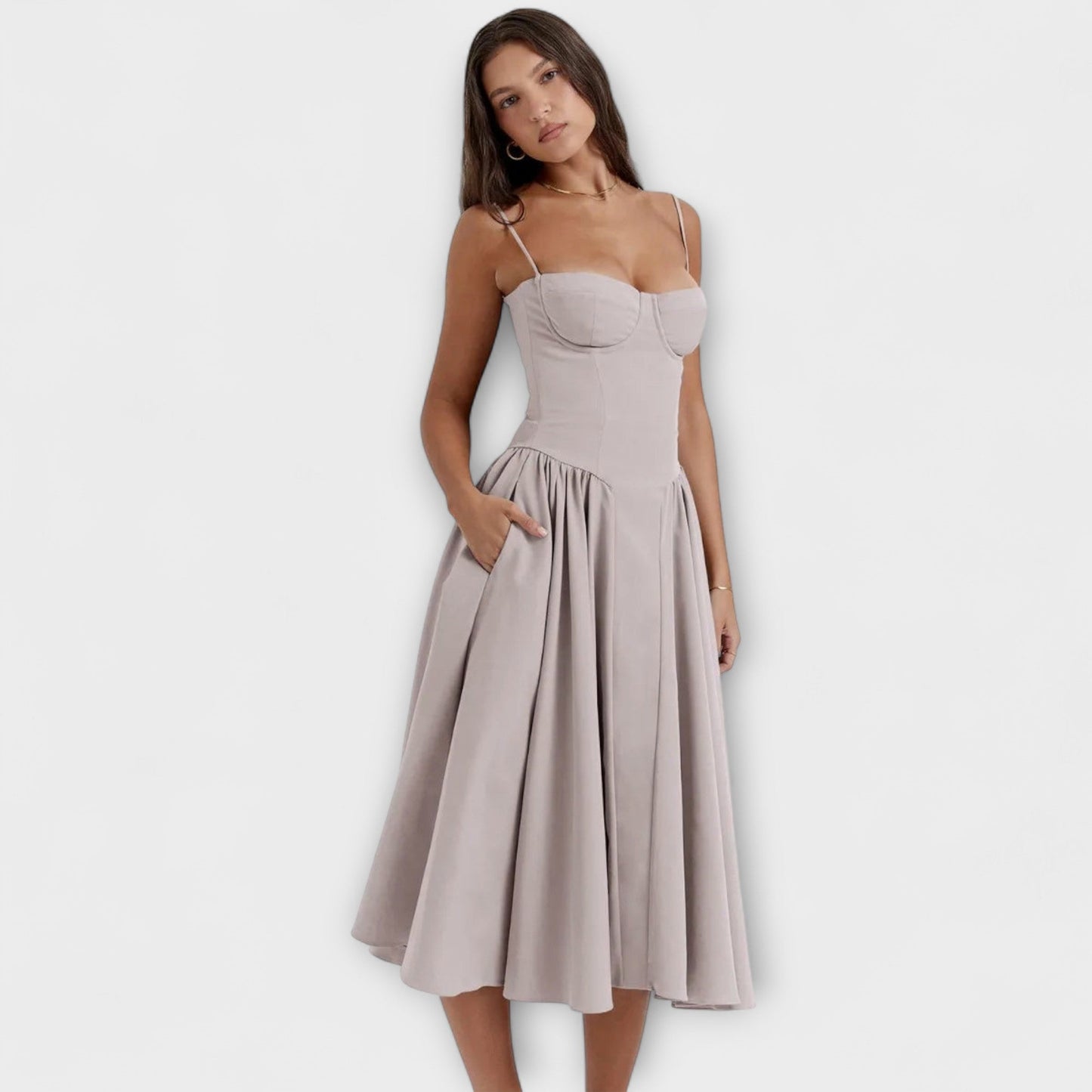 Rosalie - Elegant Sleeveless Corset Dress