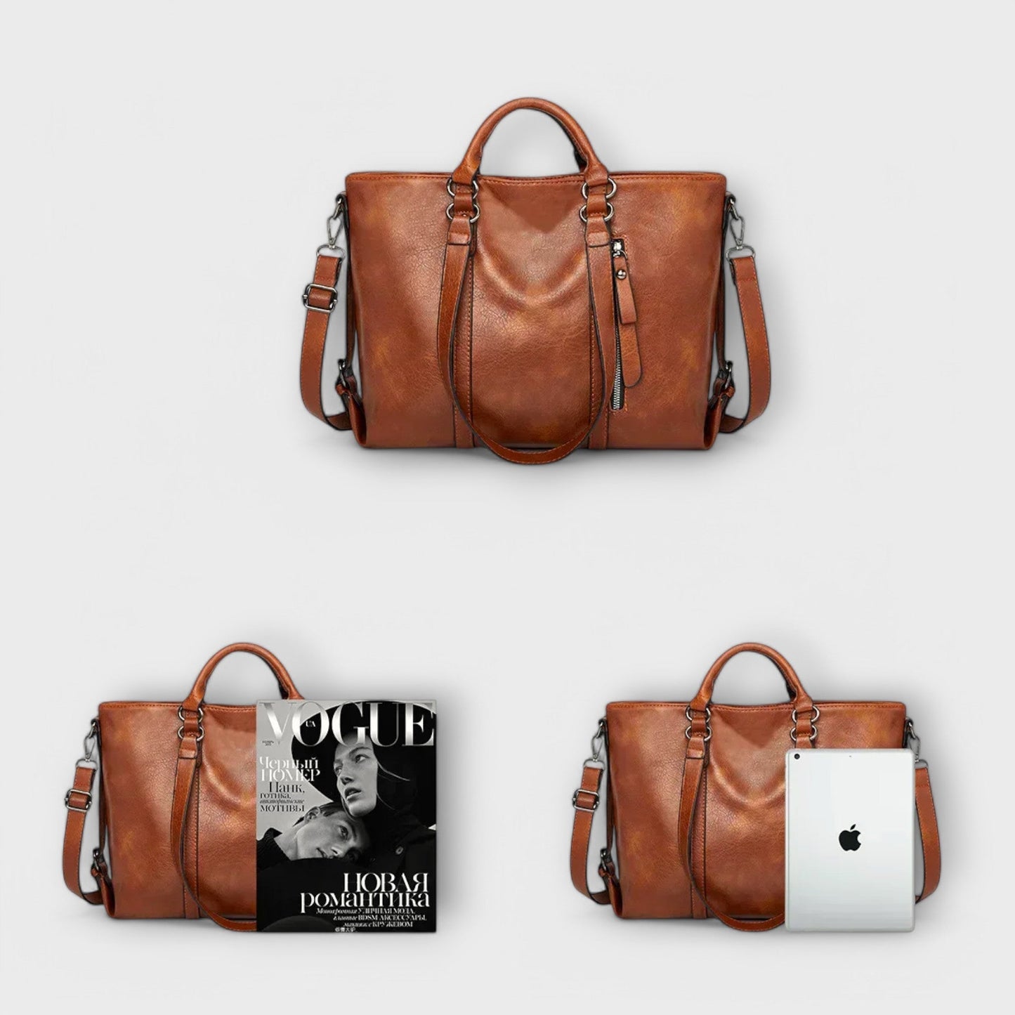 Lora - Large Leather Tote Bag
