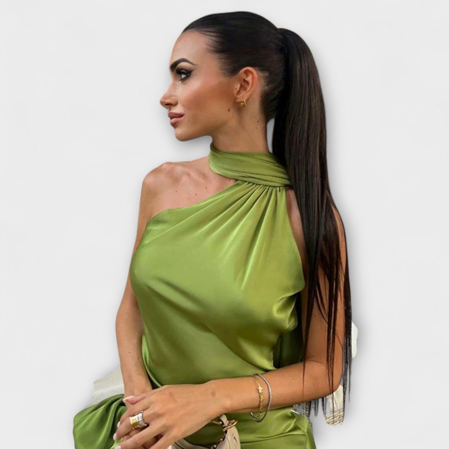 Stylish Off-Shoulder Halter Maxi Dress