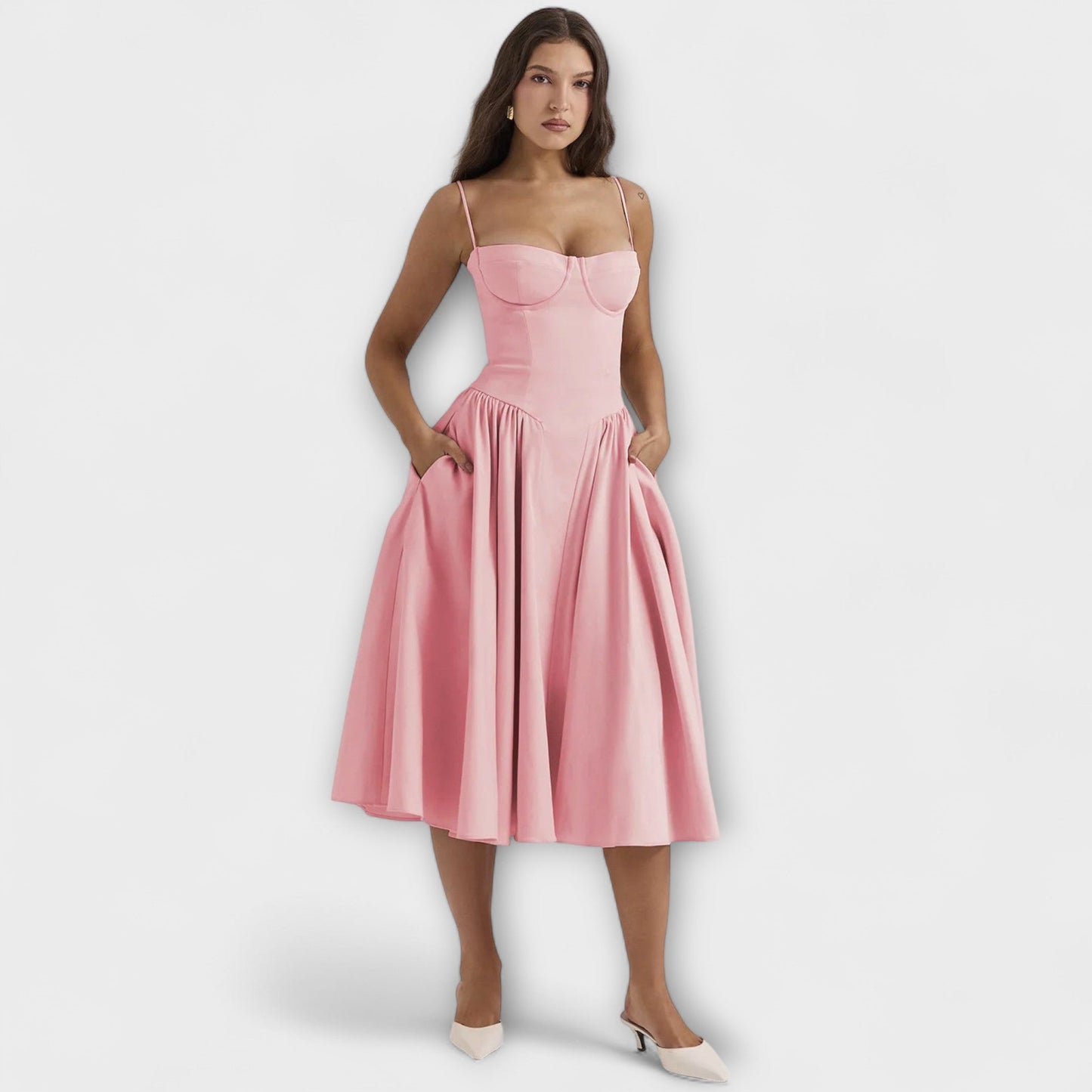 Rosalie - Elegant Sleeveless Corset Dress