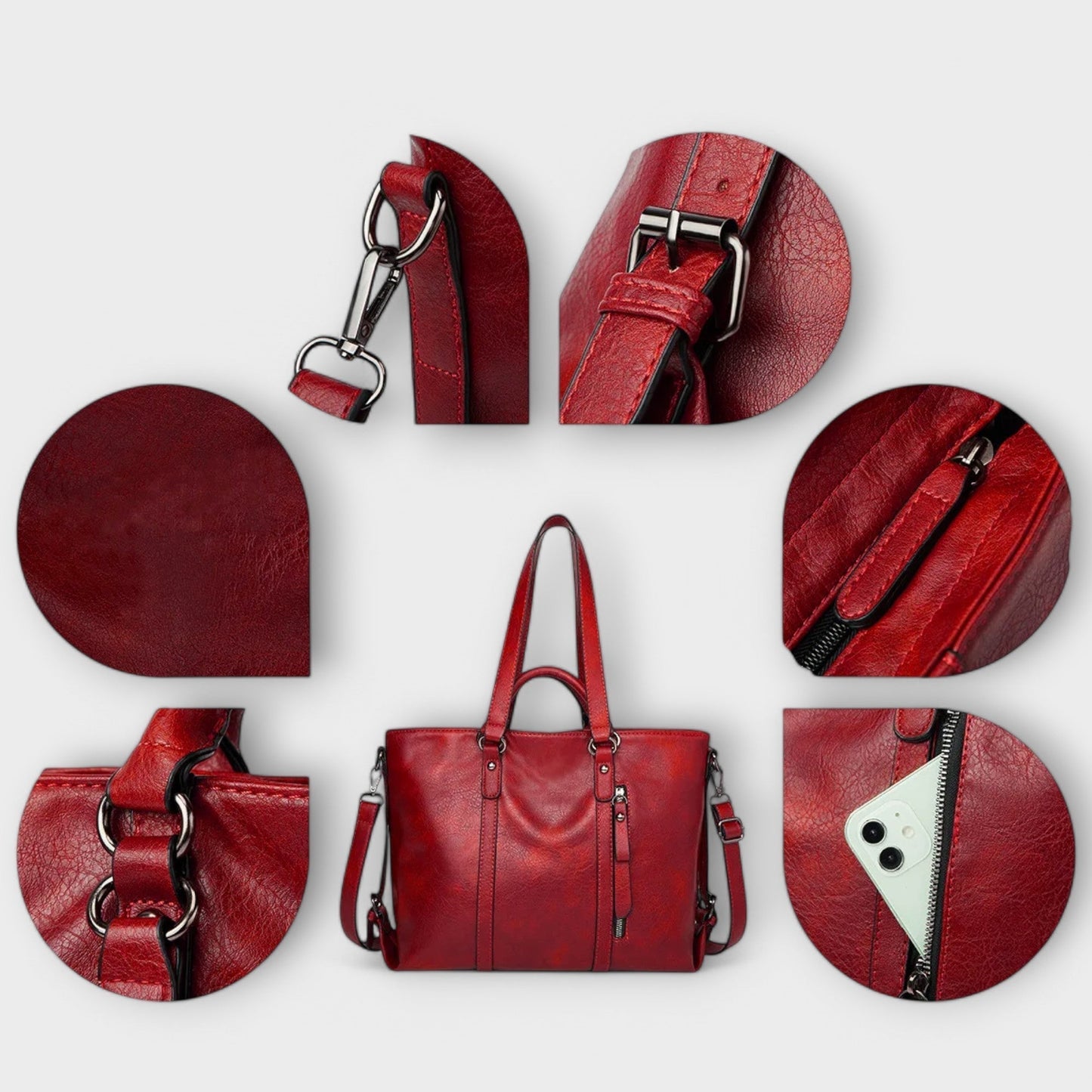 Lora - Large Leather Tote Bag