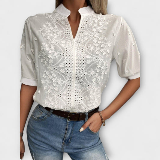 Élise - Mila Blouse with Stunning Embroidery