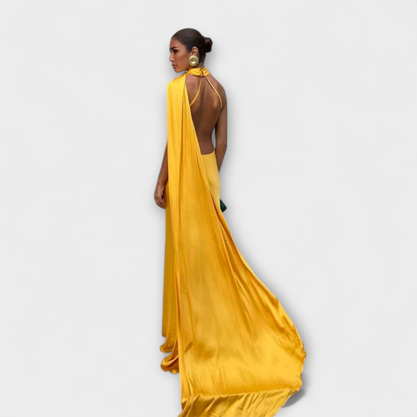 Stylish Off-Shoulder Halter Maxi Dress