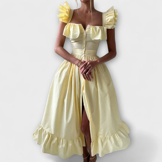 Lia - Ruffled Shirt Dress