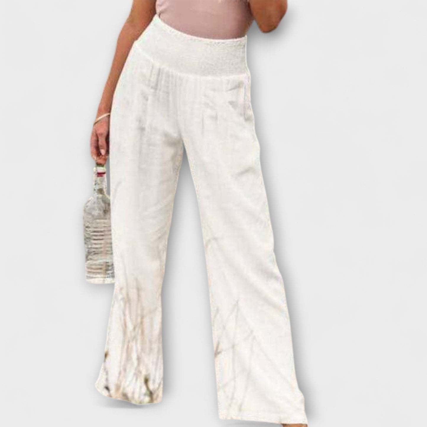 Thearya - Casual Wide-Leg Linen Pants