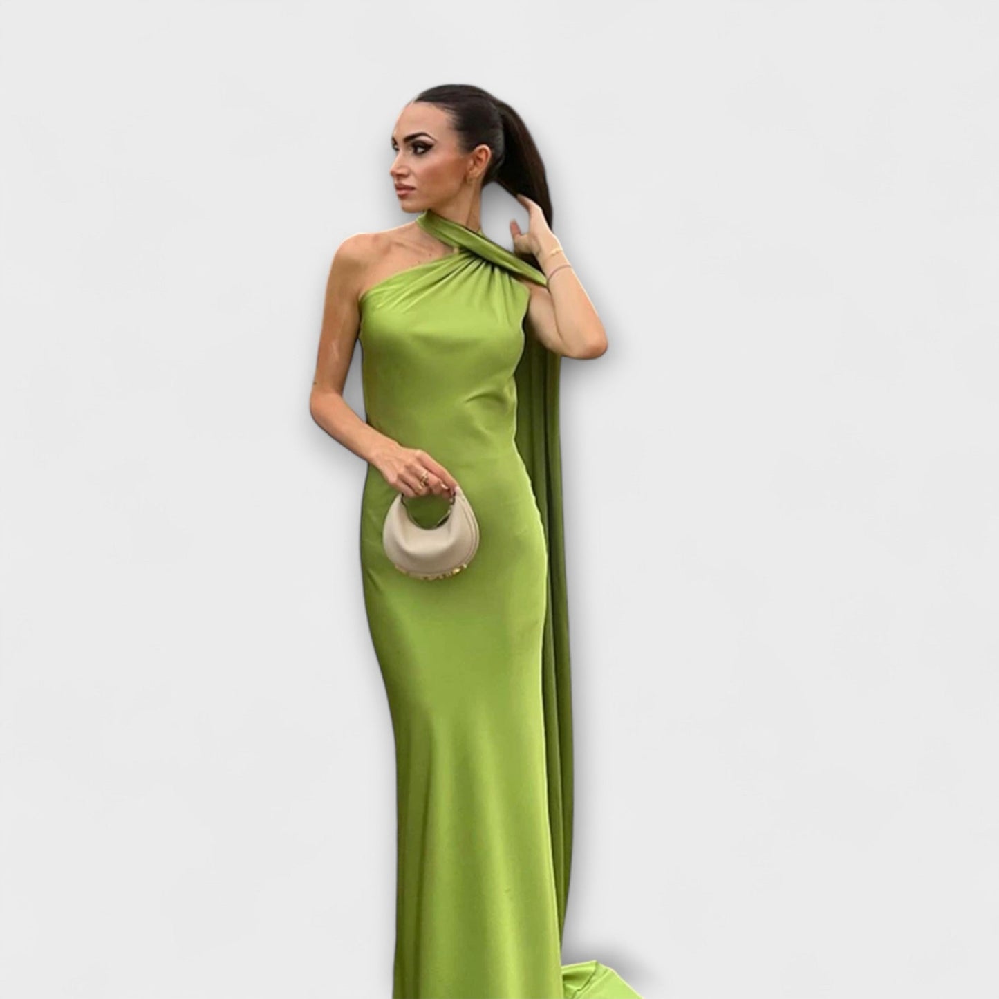 Stylish Off-Shoulder Halter Maxi Dress