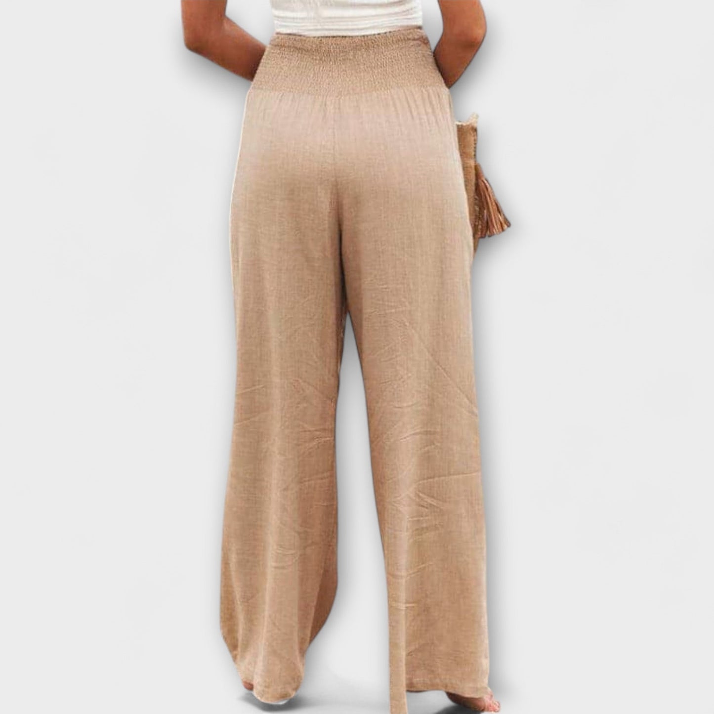 Thearya - Casual Wide-Leg Linen Pants
