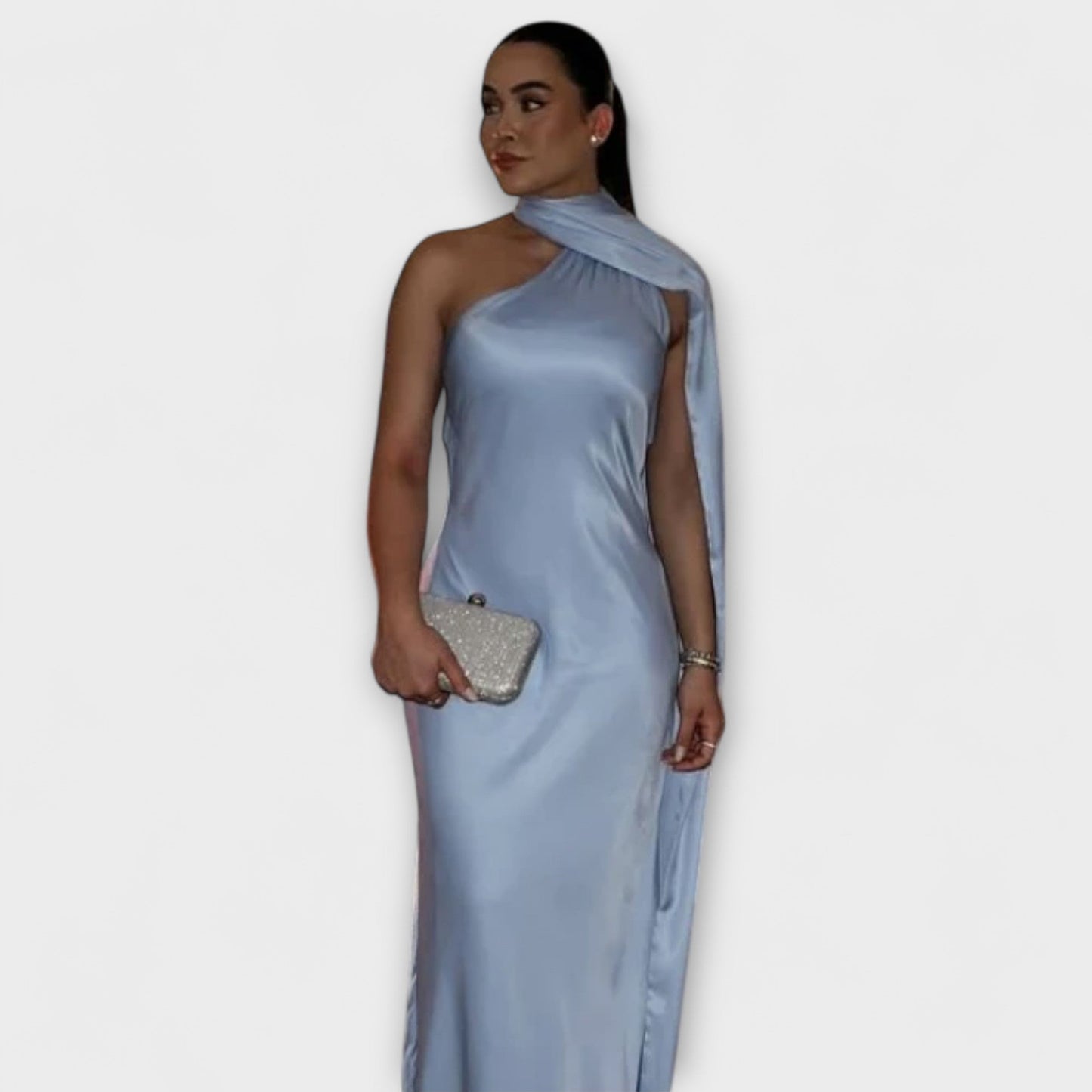Stylish Off-Shoulder Halter Maxi Dress