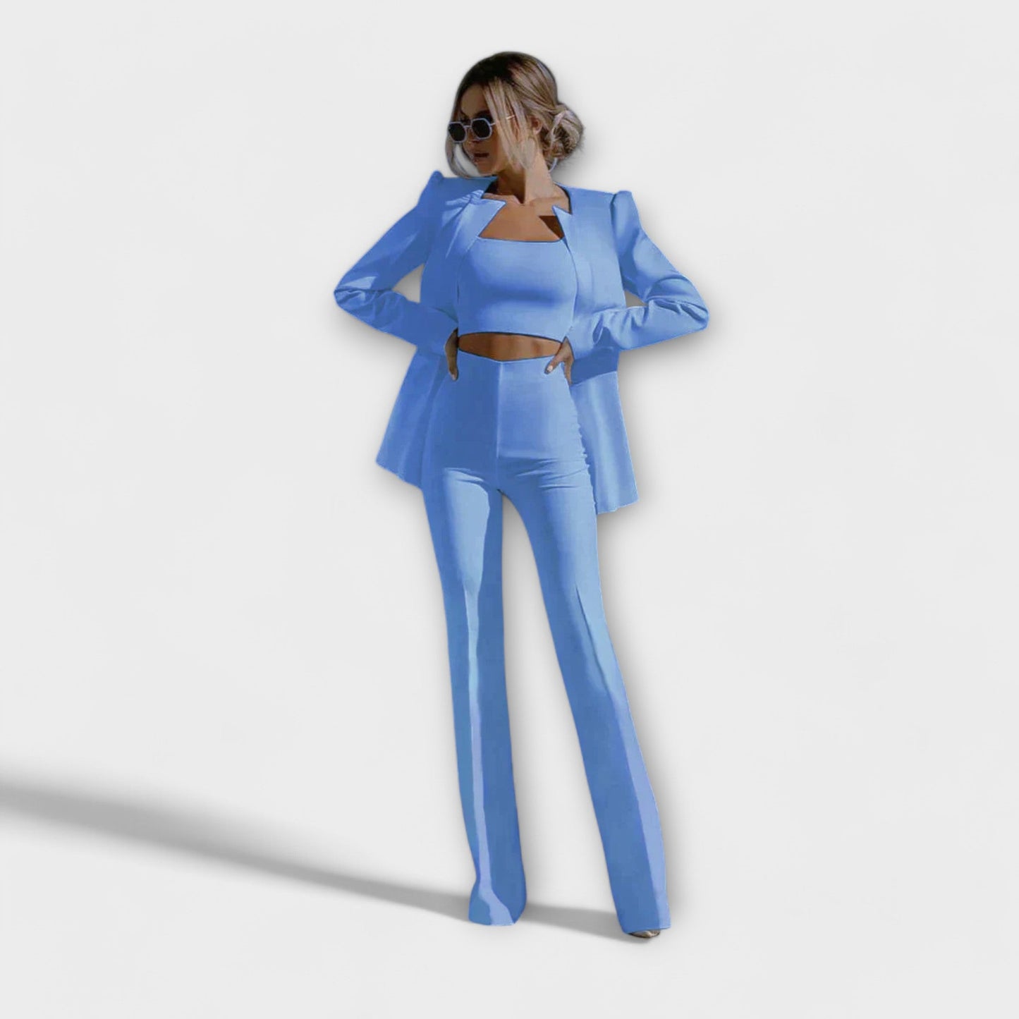 Selina - Chic 3-Piece Set (Blazer, Top, Pants)