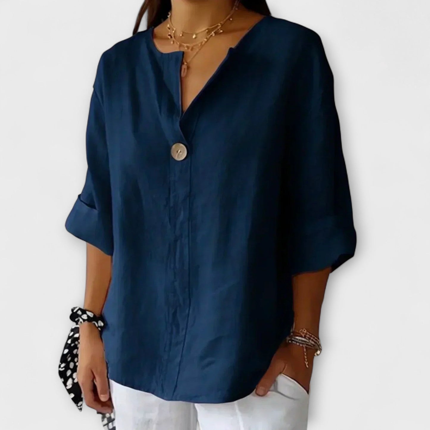 Nicolette - Chic V-Neck Blouse