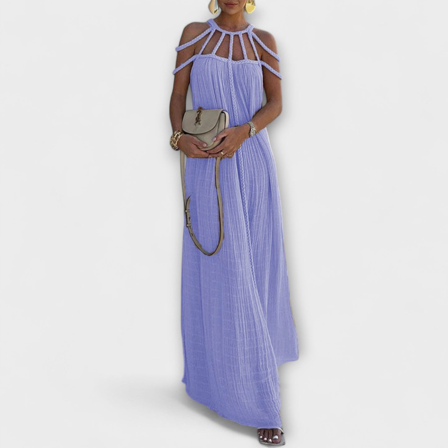 Briar - Stylish Maxi Dress with Draped Braids