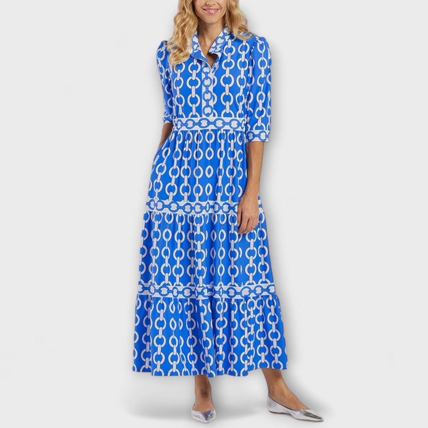 Juliette - Midi Dress with Chain Print
