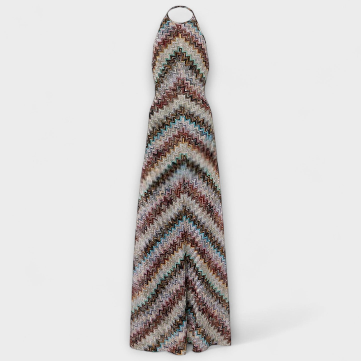 Reese - Jodie Striped Dress with Colorful Herringbone Pattern