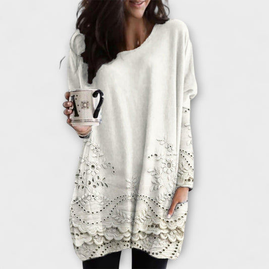 Riley – Embroidered Printed Sweater