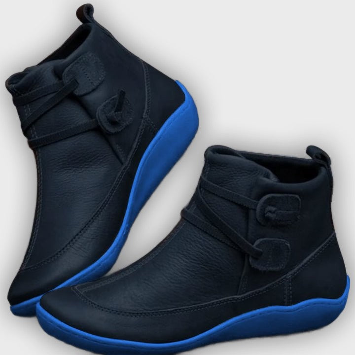 Carys – Women’s Orthopaedic Mid-Top Boots with Buckle Strap Design
