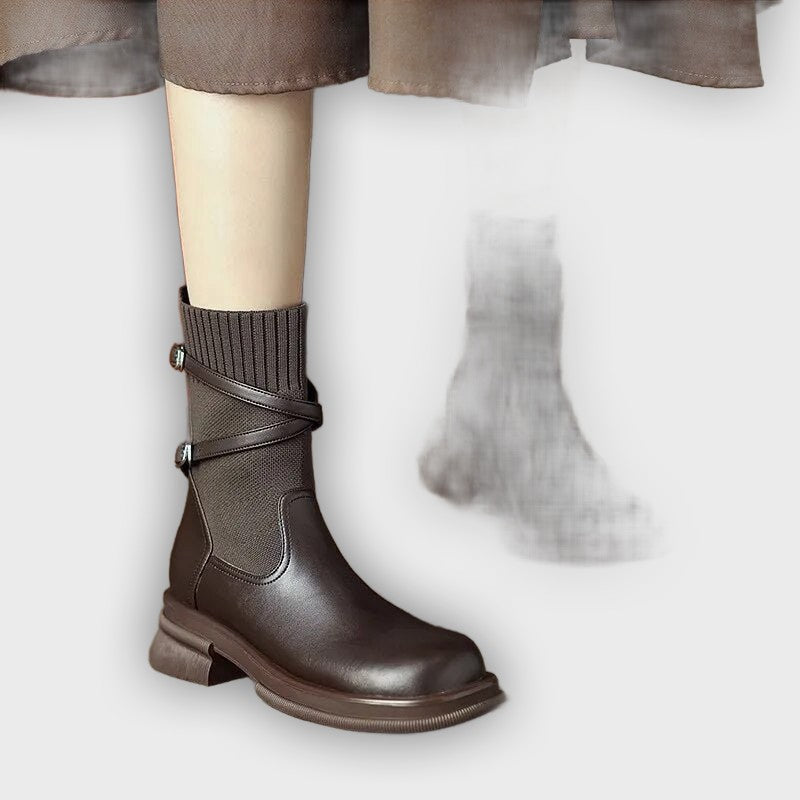 Elfrid – Women’s Retro Platform Boots with Chunky Sole & Vintage Design