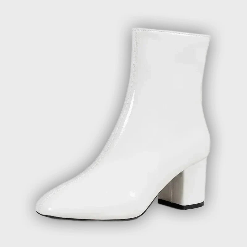 Elida – Women’s High Heel Ankle Boots with Side Zip & Pointed Toe