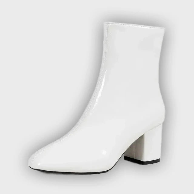 Elida – Women’s High Heel Ankle Boots with Side Zip & Pointed Toe