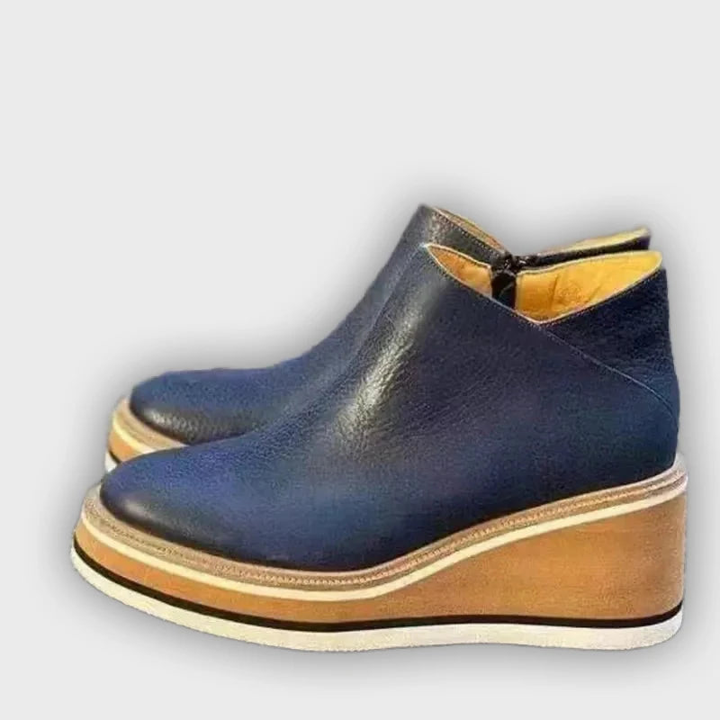 Eliza – Women’s Ankle Boots with Zip & Platform – Synthetic Leather