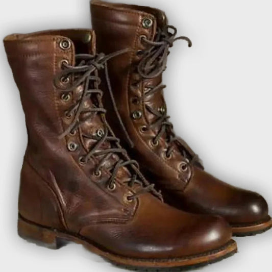 Ingrid – Women’s Lace-Up Ankle Boots Durable Sole, PU Leather, Outdoor Style